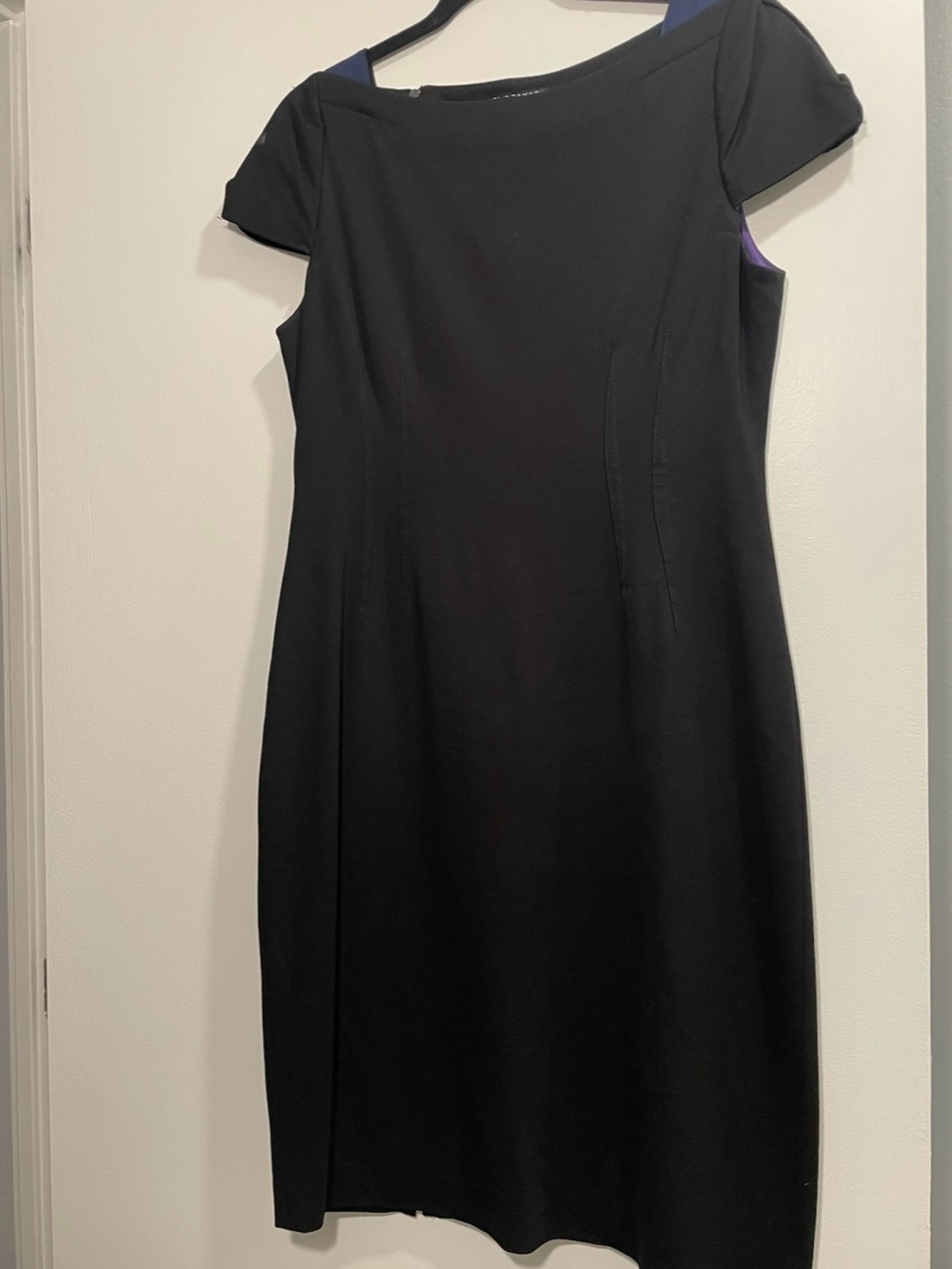 Elie Tahari Cap Sleeve Dress with Zipper & Ribbon Detail 8